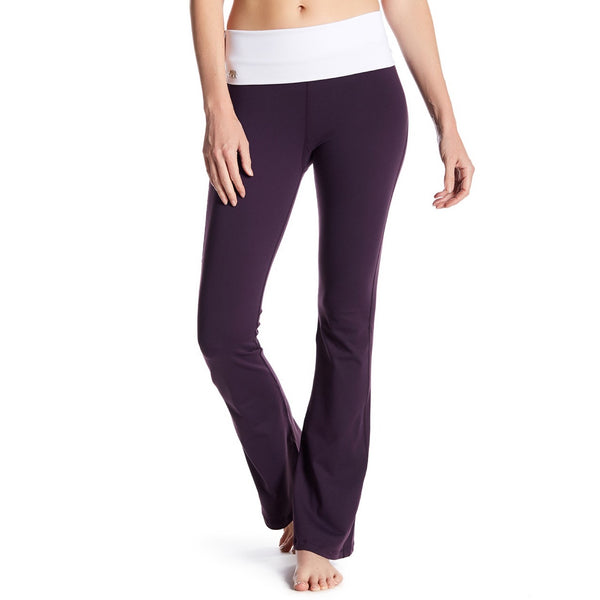 MriMa Organic Cotton Yoga Pants with Balloon Fit, Elasticated Waistband,  Side Pockets, and Breathable Stretch for Women & Girls- Vibrant Purple