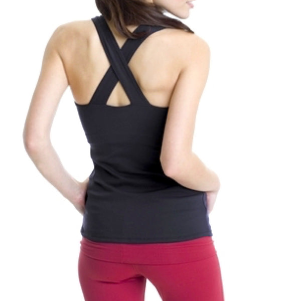 Combined Black Workout Top Atenea / Women's Sports Tops / Athletic